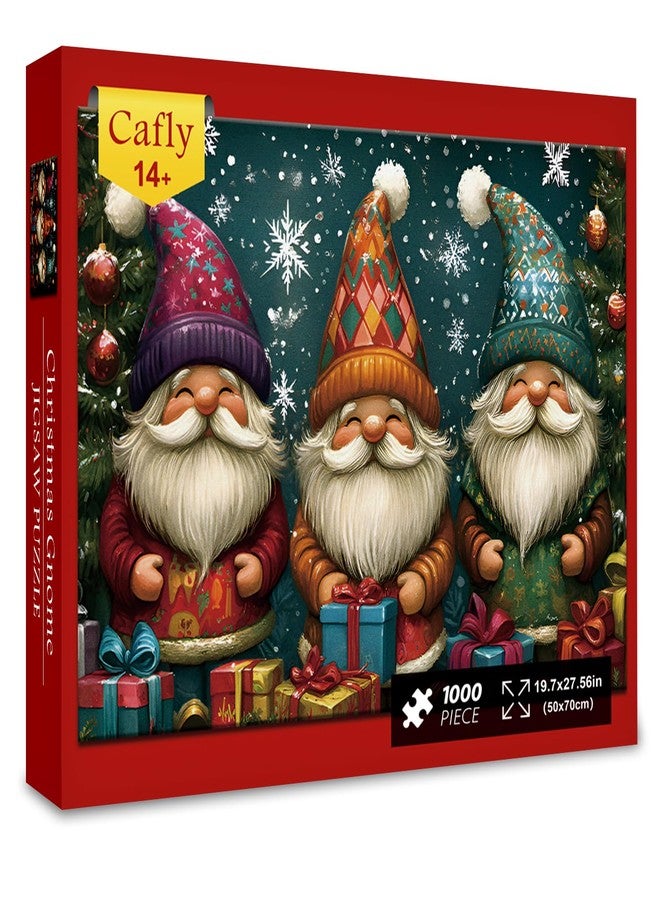 Cafly Jigsaw Puzzles for Adults 1000 Pieces, Adult and Family Game (Elven Christmas Dwarfs) - Image 1